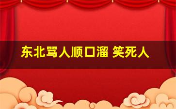 东北骂人顺口溜 笑死人